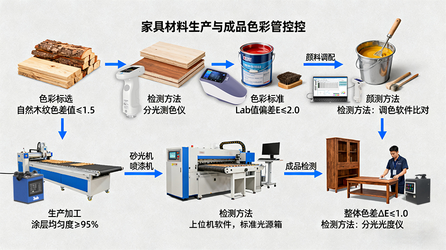 家居建材色彩管理流程示意图