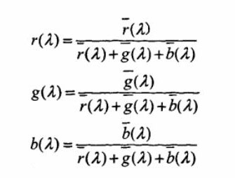 光谱三刺激值和色品坐标换算公式