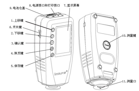 便携式色差仪wr-10外观示意图