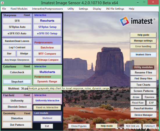 imatest软件模块Stepchart